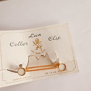 14k Yellow Gold Men's Shirt Collar Bar